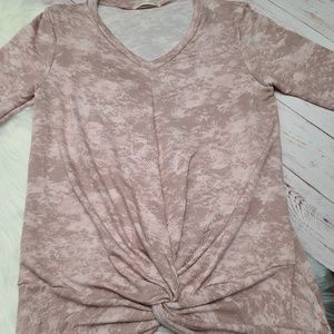 TWENTY SECOND FRONT TWIST LONG SLEEVE MAUVE SIZE S